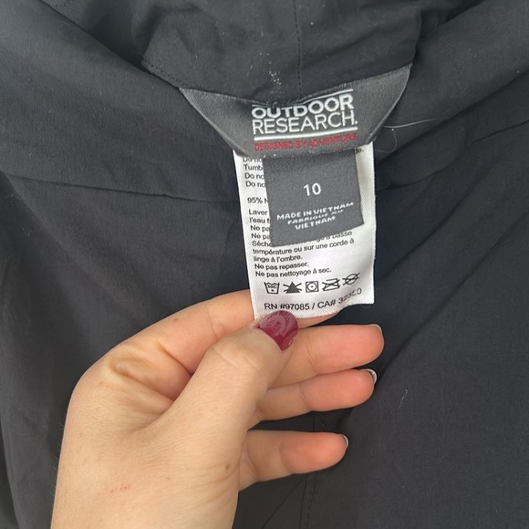 Outdoor Research size 10 Black hiking pants pull-on drawstring deep pockets - Picture 6 of 8